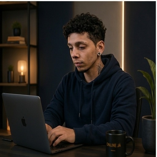 Igor Viana construindo uma página · Online Já