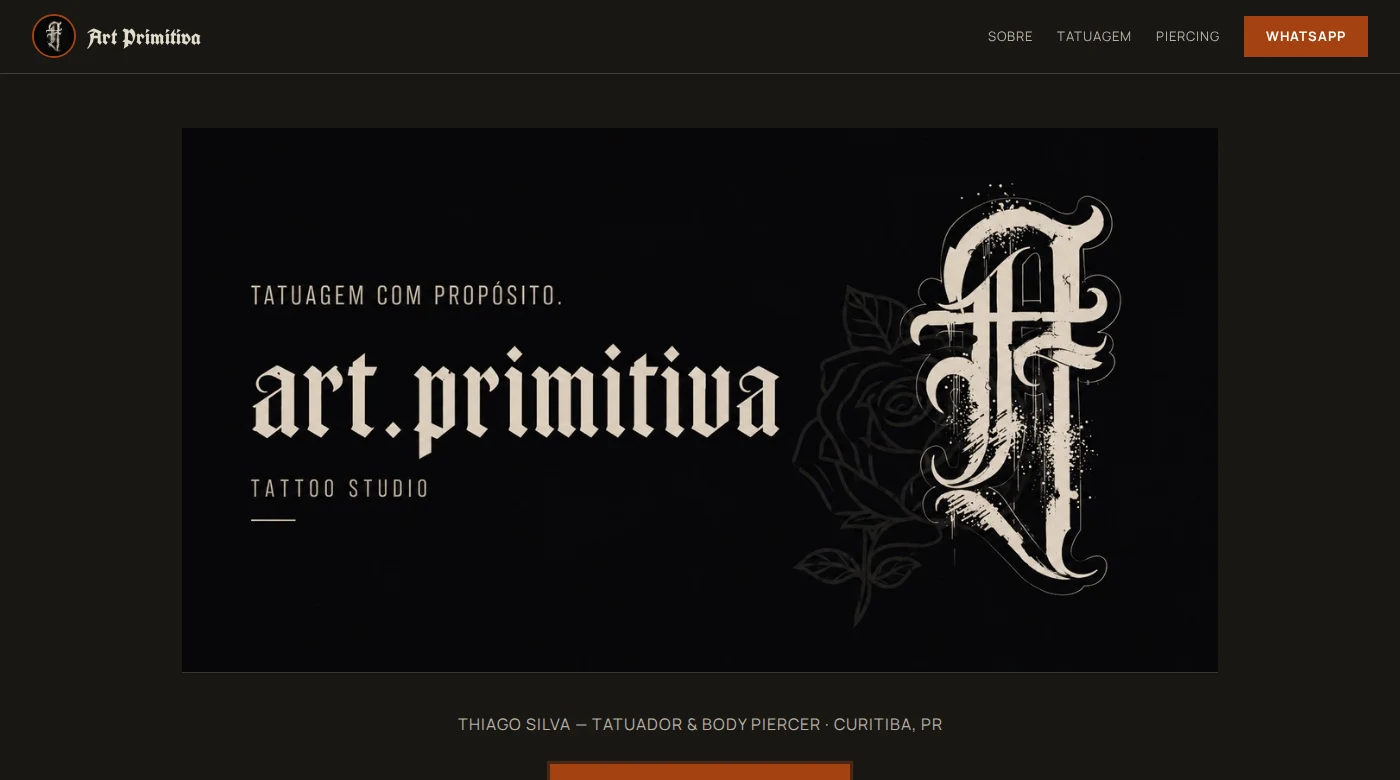Art Primitiva — cliente real · Online Já